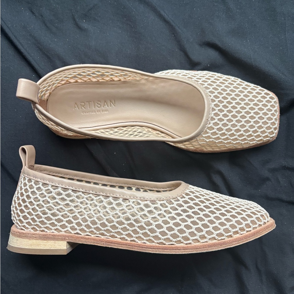 Artisan Beige Mesh Women's Flats from Free People